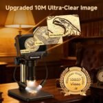 4.3" Coin Microscope 1000X for Error Coins, Digital LCD Magnifier with Anti-Glare Side Lights, 1080P USB PC View (Win/Mac), Rechargeable Scope for Numismatic Grading & Mint Marks - Image 3