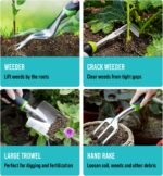 GROWIT Heavy Duty Gardening Tools - 23-Piece Gardening Gifts for Women, Men, Mom, Dad - Durable, Ergonomic Garden Tools Set - Image 5