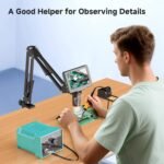 5" LCD Digital Microscope, 1000X Magnification Soldering Microscope for Electronics Repair, 1080P Video Camera with 8 Adjustable LED Lights, Type-C PC View, Flexible Stand - Image 7