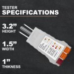 Outlet Tester, Circuit Breaker Finder for Grounding Products, Electric Outlet Tester Plug in Circuit Tester for Standard North American AC, Gray - Image 4