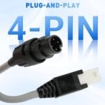 Club Car Handheld Adapter Cable 1307 Fit for Curtis Speed Code Programmer 1311/1313, 4-Pin Diagnostic Cable Adapter, Replaces OEM# 102251501 - Image 3