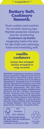eos Cashmere Lip Butter - Vanilla Cashmere, Plumping Peptides, Smoothing, eos Lip Butter, Shea Butter, Lip Mask, Lip Moisturizer, Soft Lips, 0.35 fl oz - Image 5