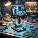 7" Digital Soldering Microscope with Remote for Electronics Repair, 1200X IPS Screen PCB Magnifier, 16M 1080P HDMI/USB Output, 2 Gooseneck Side Lights for SMD Microsoldering (MK7) - Image 6