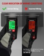 KAIWEETS GFCI Outlet Tester with LCD Display, 3-Prong Receptacle Wiring Detector, Voltage Socket Checker, Auto Hold, Electrical Diagnostic Tool for 120V AC Home Outlets - Image 5