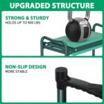 TomCare Garden Kneeler and Seat 10.64” Wider Larger Soft Kneeling Pad Garden Bench with 2 Large Tool Pouches Heavy Duty Garden Stool Foldable Tools Gardening Gifts for Women Men Gardeners - Image 3