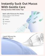 GROWNSY Nasal Aspirator for Baby, Electric Baby Nose Sucker with Larger Suction Chamber and More Powerful Suction, Automatic Nose Cleaner with Music and Light Soothing Function - Image 3