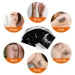 20 Sheets Temporary Tattoo Stencil Kit, Tattoo Templates for Real Tattoos Mehndi Stencils for Kids Teens Adults Body Paint - Image 4