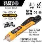 Klein Tools RT250KIT Non-Contact Voltage Tester and GFCI Receptacle Tester with LCD and Flashlight, Voltage Electrical Test Kit - Image 3