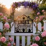 Personalized Greenhouse Garden Sign, Custom Metal Garden Name Plaque with Rustic Finish, Outdoor Yard Art for Plant Lovers, Unique Mothers Day & Gardener Gift for Patio Decor - Image 4