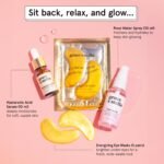 grace & stella Award-Winning Skin Care Set - Gifts for Women - Travel Essentials with Gold Eye Masks, Hyaluronic Acid Serum & Rose Spray, Beauty Gift Set - Birthday & Bachelorette Favors - Image 4