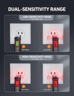 AstroAI VTS1000H Voltage Tester with Screwdriver, Non-Contact Electrical Tester, Dual Range AC 12V/70V-1000V, Live Wire Test, Wire Breakpoint Finder, Audible Alarm, LCD Percentage Display, Red - Image 4