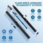 2 Packs Electric Candle Lighters, Windproof Flameless USB Rechargeable Plasma Arc Long Lighter for Grill Firework Kitchen.Gifts for Women Mom Men Wife Sister. - Image 3