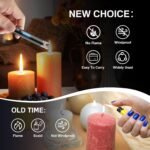 2 Packs Electric Candle Lighters, Windproof Flameless USB Rechargeable Plasma Arc Long Lighter for Grill Firework Kitchen.Gifts for Women Mom Men Wife Sister. - Image 4