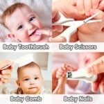 Baby Grooming Kit, Infant Safety Care Set with Hair Brush Comb Nail Clipper Nasal Aspirator,Baby Essentials Kit for Newborn Girls Boys (Grey White) - Image 5