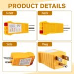 Outlet Tester for Standard North American AC – Socket Tester for GFCI, Open Ground, Open Neutral, Open Hot, Hot/Ground Reverse, Hot/Neutral Reverse, and Correct Wiring Testing - Image 3