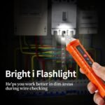 2 Pack Non-Contact Voltage Detector, Voltage Tester Electrical Tester, AC 12V/48V/70V-1000V, Wire Tester with Buzzer Alarm and Flashlight, Wire Breakpoint Finder, Orange & Red - Image 5