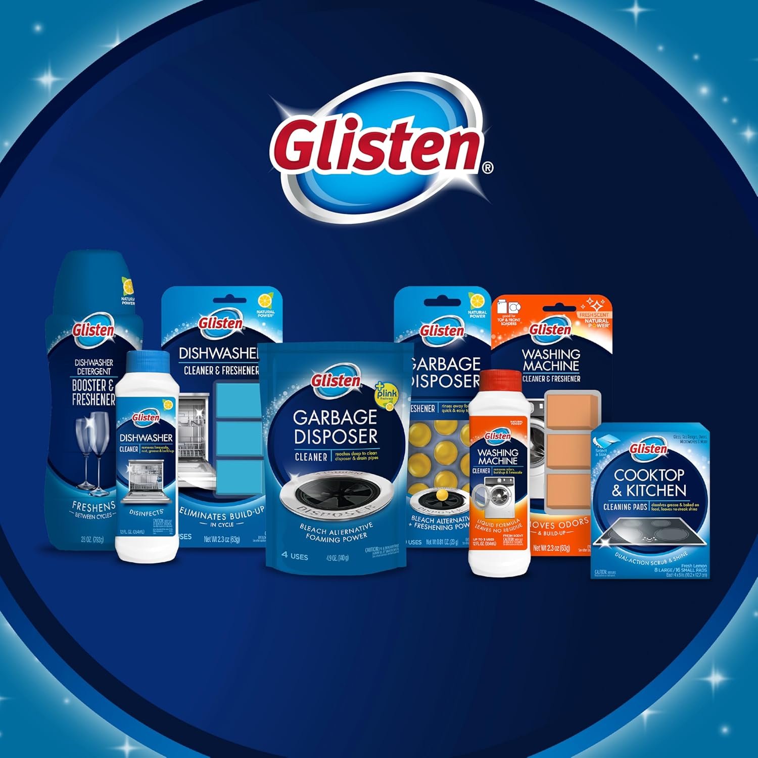 Glisten Garbage Disposer Cleaner and Freshener, Sink Disposal Odor Eliminator with Foaming Action, Lemon Scent, Made in the USA, 4 Packets - Image 3