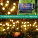 Solar Lights Outdoor Waterproof 4 Pack of 32 LEDs Garden Patio Firefly Decoration Unique Gifts Women Grandparents - Image 3