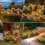 Solar Lights Outdoor Waterproof 4 Pack of 32 LEDs Garden Patio Firefly Decoration Unique Gifts Women Grandparents - Image 6