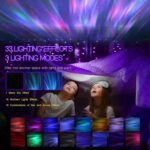 Northern Galaxy Light Aurora Projector with 33 Light Effects, LED Star Projector for Bedroom Nebula Lamp, Remote Control, White Noises, Bluetooth Speaker for Parties - Image 3