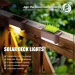 SOLPEX Solar Deck Lights Outdoor 16 Pack, Solar Step Lights Waterproof Led Solar lights for Outdoor Stairs, Step , Fence, Yard, Patio, and Pathway(Warm White) - Image 4