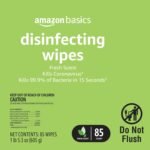 Amazon Basics Disinfecting Wipes, Lemon & Fresh Scent, Thick, Sanitizes/Cleans/Disinfects/Deodorizes, 340 Count (4 Packs of 85) - Image 4
