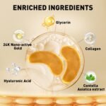 CHMI Under Eye Patches (50 Pairs) - 24K Gold Eye Patches for Puffy Eyes, Dark Circles, EyeBags and Wrinkles, Collagen Skin Care Products, Beauty & Personal Care - Image 3