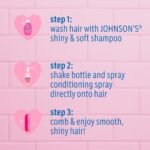 Johnson's Shiny & Soft Kids' Shampoo with Argan Oil & Silk Proteins, Daily Kids’ Hair Wash Gently Cleanses & Boosts Natural Shine & Softness, No Added Parabens & Sulfates, 13.6 fl. oz - Image 3