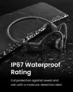 SHOKZ OpenRun Bone Conduction Headphones,Open-Ear Bluetooth Wireless Sport Headphones for Running & Workout,Sweat Resistant, Long 8H Playtime,Mic,Hair Band-Standard-Black - Image 4