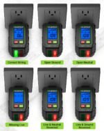 HUEPAR 2-in-1 NCV GFCI Outlet Tester, Electrical Circuit Tracer Voltage Testers with LCD Display for Standard 3-Wire 30-150V AC Electrical Outlet Test- SK3001 - Image 4