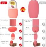 XHJRI Ice Cube Roller Massager for Face, Eyes and Neck Naturally Conditioning and Skin Care,De-Puff Eye Bags,Reduce Migraine Pain,Reusable Massage Silicone Ice Mold (Pink) - Image 4