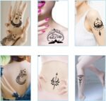 Tattoo Stencils for Kids Adults, 16 Sheets Henna Tattoo Stencil Kit, Mehndi Stencils for Hands, Henna Tattoo Stencils for Real Tattoos, Henna Stencils for Halloween Ramadan Moon Festival - Image 5