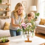 Plant Propagation Station with Wood Stand, Propagation Vases for Plants, Terrarium Kit for Home Office Garden Decor, Gifts for Plant Lovers - 4 Bulb Glass Vases - Image 4