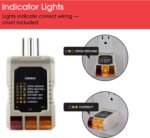 Power Gear Receptacle Tester, Standard 3-Wire, Circuit Analyzer, 110-125 VAC, 6 Visual LED Tests, ETL Listed – 50542 Gray - Image 4