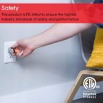 Power Gear Receptacle Tester, Standard 3-Wire, Circuit Analyzer, 110-125 VAC, 6 Visual LED Tests, ETL Listed – 50542 Gray - Image 5