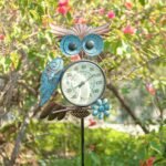 MUMTOP Outdoor Thermometer, 42 Inch Metal Owl Garden Stake Outside Wall Thermometer for Patio, Yard and Garden - Image 4