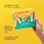 Burt's Bees Gift Ideas - Essentials Everyday Set, 5 Travel Size Products - Deep Cleansing Cream, Hand Salve, Body Lotion, Foot Cream and Original Lip Balm - Image 4
