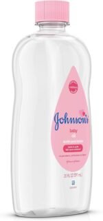 Johnson's Baby Oil, Pure Mineral Oil to help Prevent Moisture Loss for Baby, Kids & Adults, Gentle & Soothing Baby Massage Oil for Dry Skin Relief, Original Scent, 20 fl. oz - Image 3