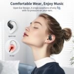 Open Ear Headphones, Bluetooth Headphones 5.3 Sports with Smart Digital Display, 36H Playtime, IP54 Waterproof, Wireless Earbuds Lightweight Design Fit Cycling, Running, Workout (Black) - Image 4