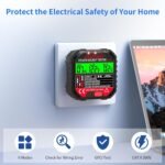 Outlet Tester Electrical GFCI Receptacle Detector, 90-250V Ground Fault Receptacle Tester & Circuit Analyzer, Circuit Polarity Voltage Detector, Plug Tester Breaker Finder (HT107B) - Image 3