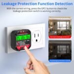 Outlet Tester Electrical GFCI Receptacle Detector, 90-250V Ground Fault Receptacle Tester & Circuit Analyzer, Circuit Polarity Voltage Detector, Plug Tester Breaker Finder (HT107B) - Image 4
