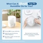 LEVOIT Top Fill Humidifiers for Bedroom, 2.5L Tank for Large Room, Easy to Fill & Clean, 28dB Quiet Cool Mist Air Humidifier for Home Baby Nursery & Plants, Auto Shut-off for Safety, 25H - Image 3