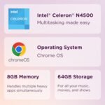 Lenovo IdeaPad 3i Chromebook, 15.6” FHD Display, Intel Celeron N4500, 8GB RAM, 64GB eMMC, 1920x1080 px, 720p Camera, Chrome OS, Abyss Blue - Image 3