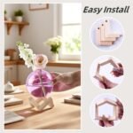 Ball-Shaped Plant Propagation Station with Wooden Stand -Glass Plant Terrarium for Home Office Kitchen Garden Decor, Plant Cuttings & Hydroponics – 3.9", Clear - Image 3