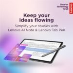 Lenovo Idea Tab - College Tablet - 11″ 2.5K IPS Touchscreen Display - 90Hz - MediaTek Dimensity 6300-4 GB Memory - 128 GB Storage - Integrated Arm Mali-G57 MC2 - Tab Pen and Folio Case - Image 4