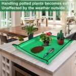 Repotting Mat for Indoor Plant Transplanting and Mess Control 27"x 27" Thickened Waterproof Potting Tray Foldable Succulent Potting Mat Portable Gardening Mat Garden Gifts for Women & Men - Image 3
