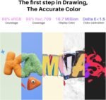 HUION Kamvas 13 (Gen 3) Drawing Tablet with Screen,13.3" Full-Laminated Art Tablet with Anti-Sparkle Canvas Glass 2.0, 99% sRGB, PenTech 4.0, 16384 Pen Pressure, Dual Dial for PC, Mac, Android, Black - Image 3