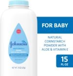 Johnson's Baby Powder with Naturally Derived Cornstarch, Aloe & Vitamin E for Delicate Skin, Hypoallergenic, Free of Parabens, Phthalates & Dyes for Gentle Baby Skin Care, 15 oz - Image 4