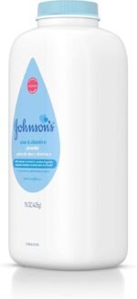 Johnson's Baby Powder with Naturally Derived Cornstarch, Aloe & Vitamin E for Delicate Skin, Hypoallergenic, Free of Parabens, Phthalates & Dyes for Gentle Baby Skin Care, 15 oz - Image 6