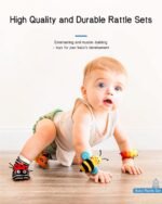 Infinno Baby Wrist Rattle Socks and Foot Finder Set, Perfect Baby Toys for 0-12 Months Newborn Boys and Girls As Shower Gifts, Garden Bug Series - Image 4